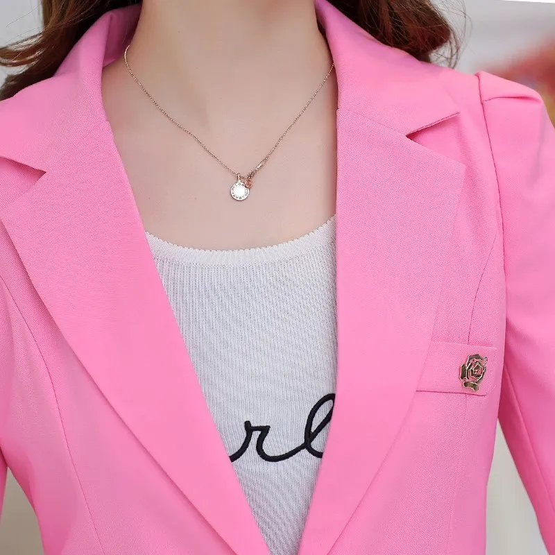 Spring and Sale autumn new long section of simple casual fashion Slim small suit women solid color suit jacket office elegant
Spring and Sale autumn new long section of simple casual fashion Slim small suit women solid color suit jacket office elegant