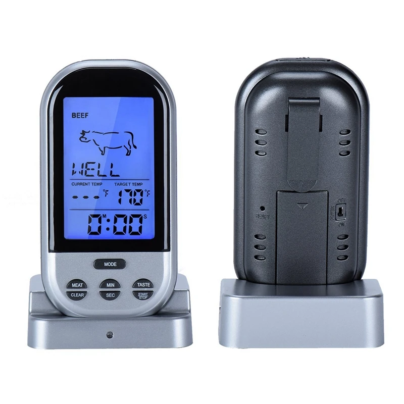 LCD Wireless Kitchen Thermometer Beef Barbecue BBQ Food Cooking Temperature Gauge Digital Probe Meat Thermometer Timer Tools
LCD Wireless Kitchen Thermometer Beef Barbecue BBQ Food Cooking Temperature Gauge Digital Probe Meat Thermometer Timer Tools