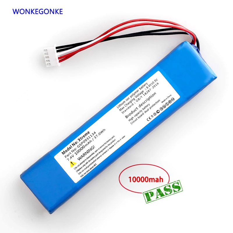 WONKEGONKE 10000mah battery for JBL XTREME Xtreme GSP0931134 Batterie High quality +tracking number
WONKEGONKE 10000mah battery for JBL XTREME Xtreme GSP0931134 Batterie High quality +tracking number