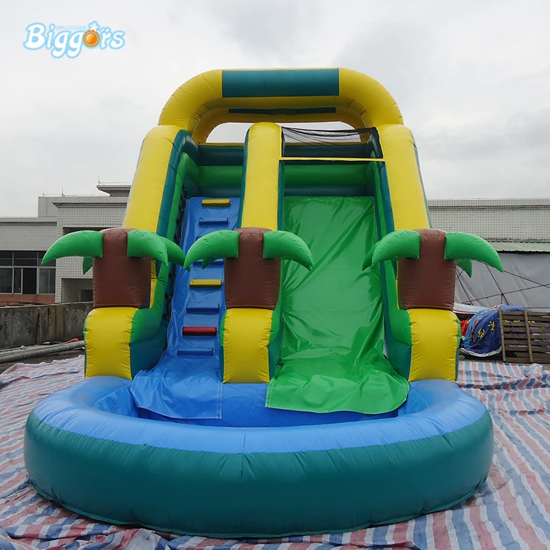 Outdoor Tropical Inflatable Jungle Water Slide with Pools 
Outdoor Tropical Inflatable Jungle Water Slide with Pools