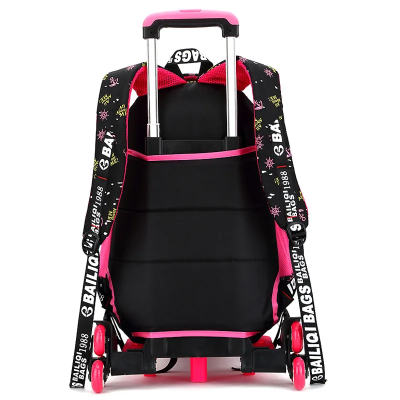 2/6 Wheels high quality girls trolley backpack schoolbag orthopedic bags for children school bag Boys Backpack Shoulders | Багаж и сумки