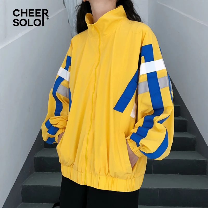 Cheersolo спортивная куртка Женская Осенняя негабаритная пальто и куртки Уличная