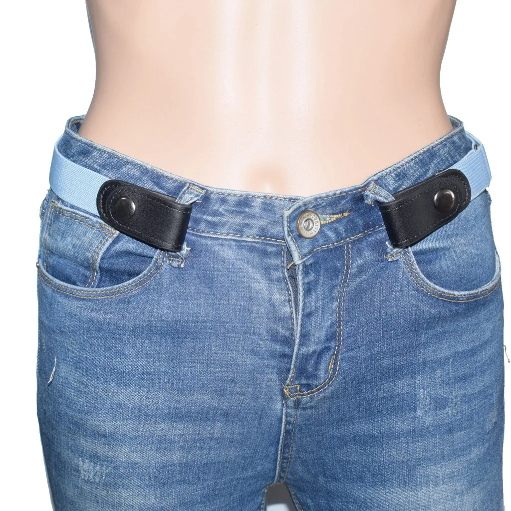 Ремень женский эластичный без пряжки для джинсов № L20 джинсовый бретелек |