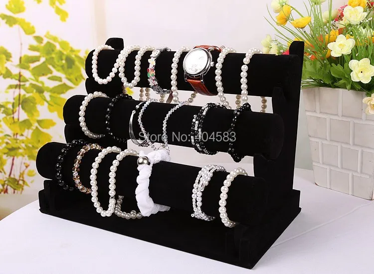 2 pcs Black Velvet Bracelet display stand /watch display stand /Hair band Display Stand Decoration Holder detachable 3-layer
2 pcs Black Velvet Bracelet display stand /watch display stand /Hair band Display Stand Decoration Holder detachable 3-layer