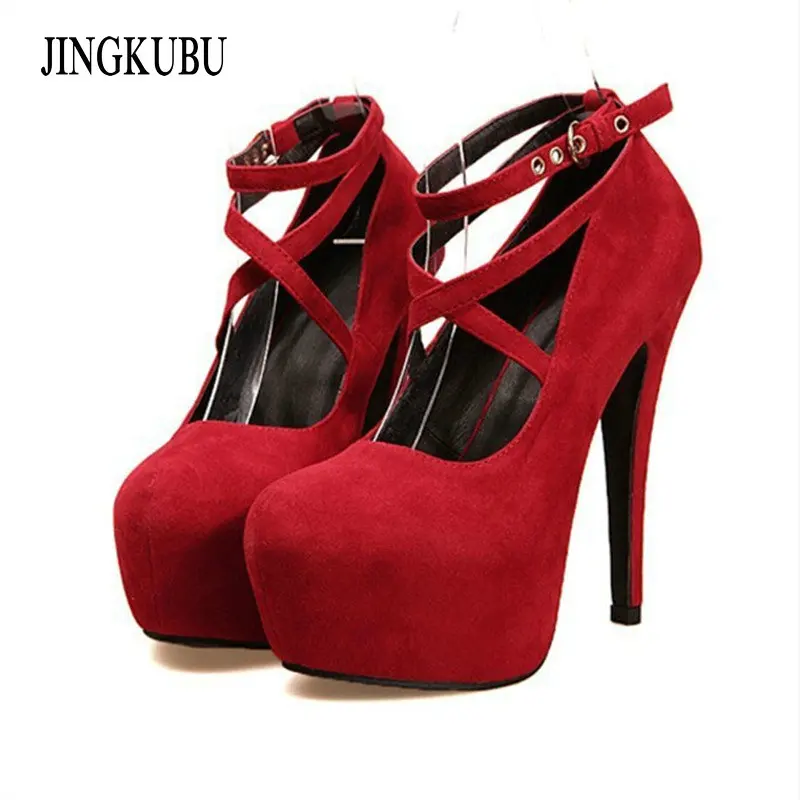 Women's Sexy Pumps Red Black Bottom Platform Strappy High Heels Party Shoes Free Shipping 2017 hot sale
Women's Sexy Pumps Red Black Bottom Platform Strappy High Heels Party Shoes Free Shipping 2017 hot sale
