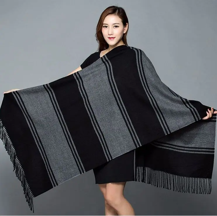 Brand Designer New Women Thickened wool cashmere Pashmina shawl Warm Napped Wrap Stripe Winter Woman Scarf Sof And Warm
Brand Designer New Women Thickened wool cashmere Pashmina shawl Warm Napped Wrap Stripe Winter Woman Scarf Sof And Warm