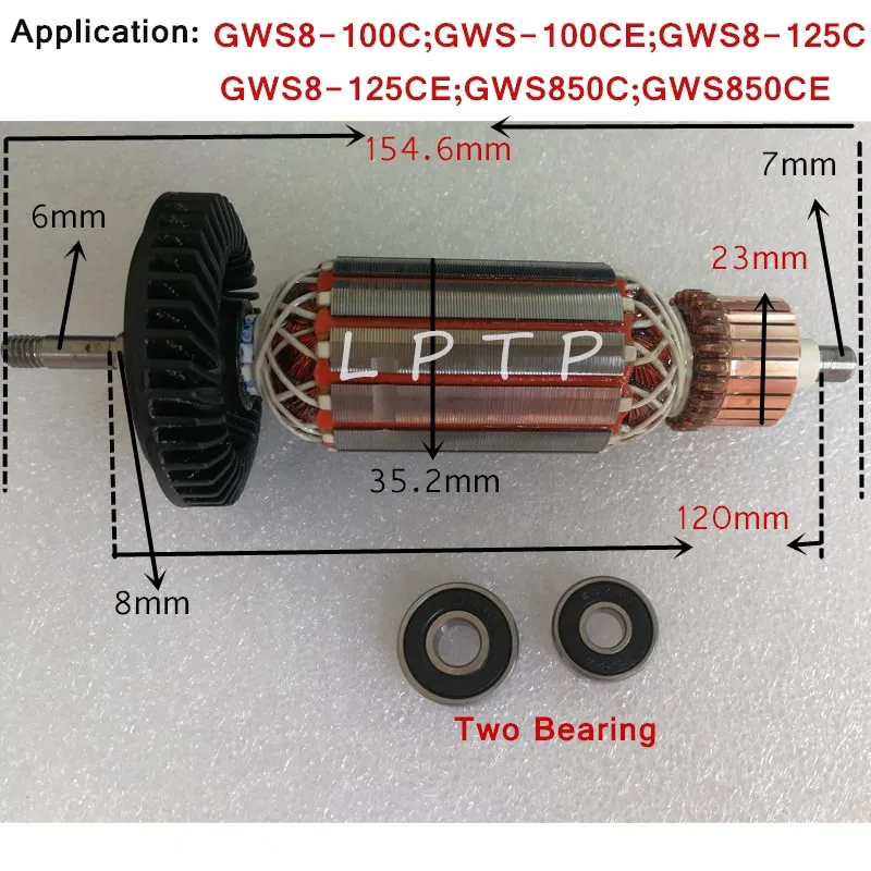 Хорошее AC220-240V Замена двигателя ротора арматуры для BOSCH GWS850C GSW8-100C GWS8-125C GWS8-100CE GWS850CE GWS8-125
Хорошее AC220-240V Замена двигателя ротора арматуры для BOSCH GWS850C GSW8-100C GWS8-125C GWS8-100CE GWS850CE GWS8-125