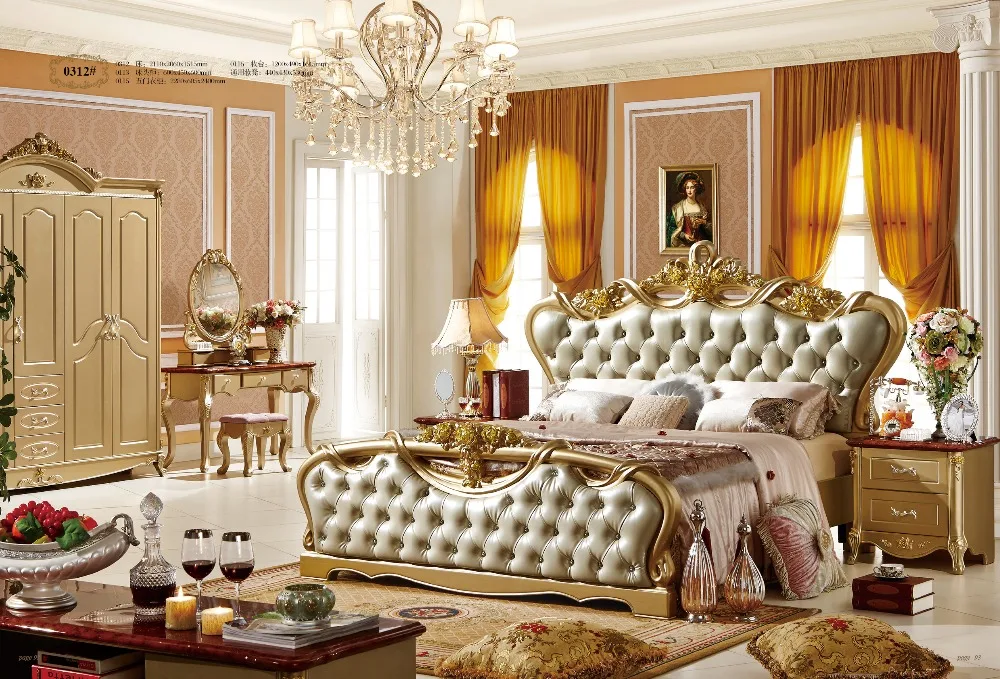 Роскошный комплект мебели для спальни в европейском стиле 0409 312|bedroom furniture sets|furniture setluxury bedroom sets |