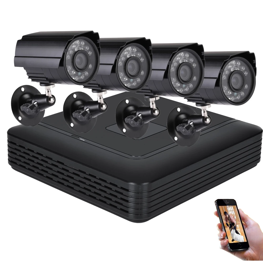 Мини камера видеонаблюдения 4 канала 1080N 1080N|kit kits|dvr security systemdvr 4ch |