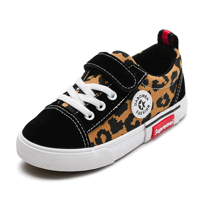 Children's Sport Shoes Leather Leopard Boys Girls Wholesale Baby Fashion Sneakers Comfortable Kids Flats | Детская одежда и