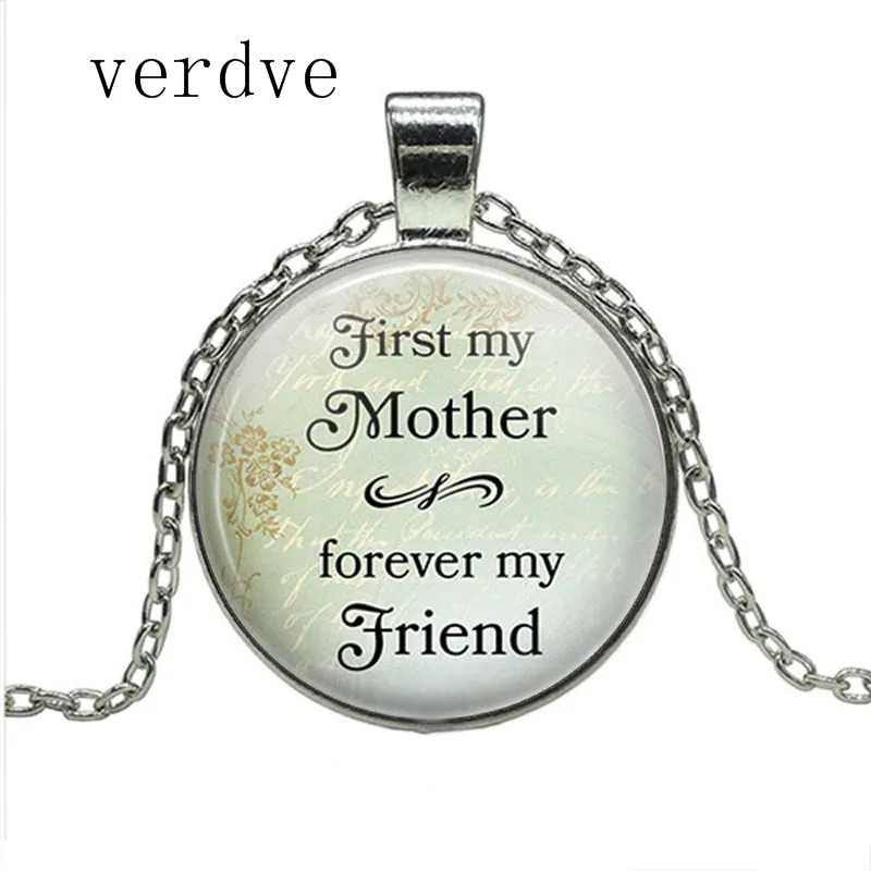 New 1PCS First My Mother, Forever My Friend Mother's Day Necklace Fashion Cabochon Glass Dome Pendant Love Mom Jewelry Gifts
New 1PCS First My Mother, Forever My Friend Mother's Day Necklace Fashion Cabochon Glass Dome Pendant Love Mom Jewelry Gifts