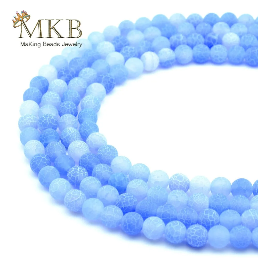 Perles Natural Stone Light Blue Frost Agates Round Beads For Jewelry Making 4 6 8 10 12mm Beads Bracelet Accessories Wholesale
Perles Natural Stone Light Blue Frost Agates Round Beads For Jewelry Making 4 6 8 10 12mm Beads Bracelet Accessories Wholesale