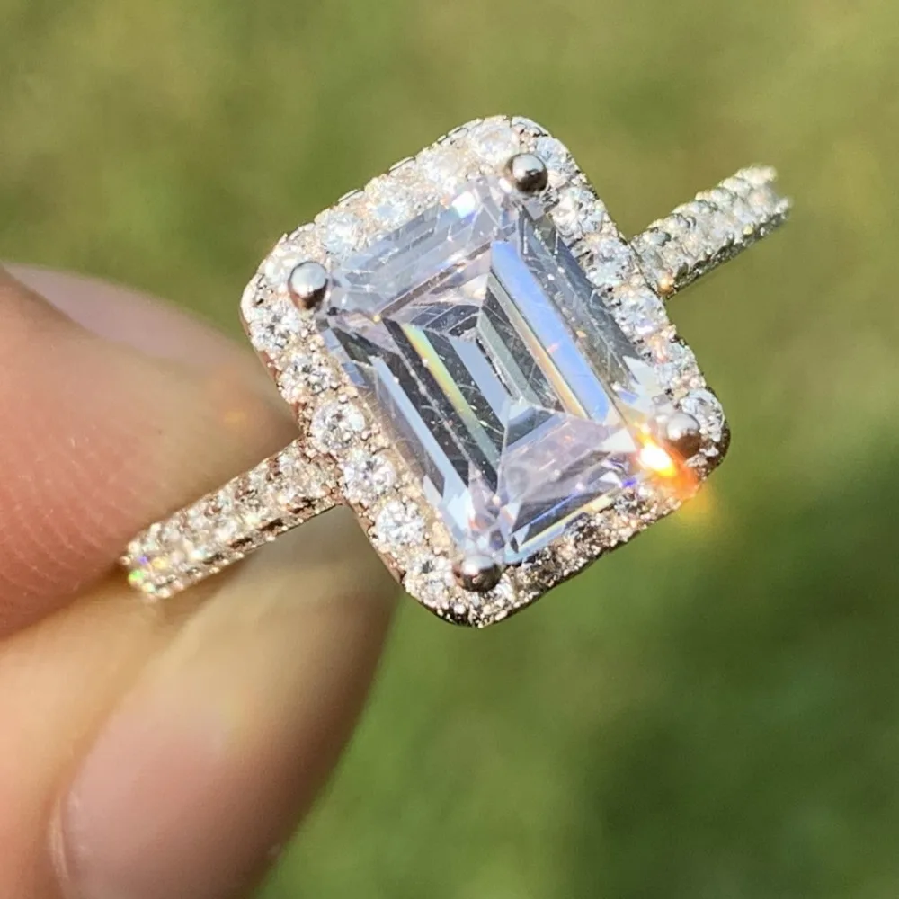 Прямая поставка, роскошные ювелирные изделия, серебро 925 пробы, принцесса, белый, 5A, кубический цирконий, кристалл, для женщин, обручальное ко... 
Прямая поставка, роскошные ювелирные изделия, серебро 925 пробы, принцесса, белый, 5A, кубический цирконий, кристалл, для женщин, обручальное ко...