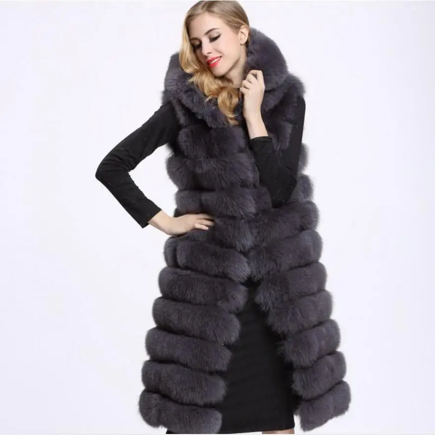 2021 Plus Size Winter Thick hooded Fake Fox Fur Vest 6XL 5XL 4XL 3XL Warm Stitching Long thicker Faux Fur Coats
2021 Plus Size Winter Thick hooded Fake Fox Fur Vest 6XL 5XL 4XL 3XL Warm Stitching Long thicker Faux Fur Coats