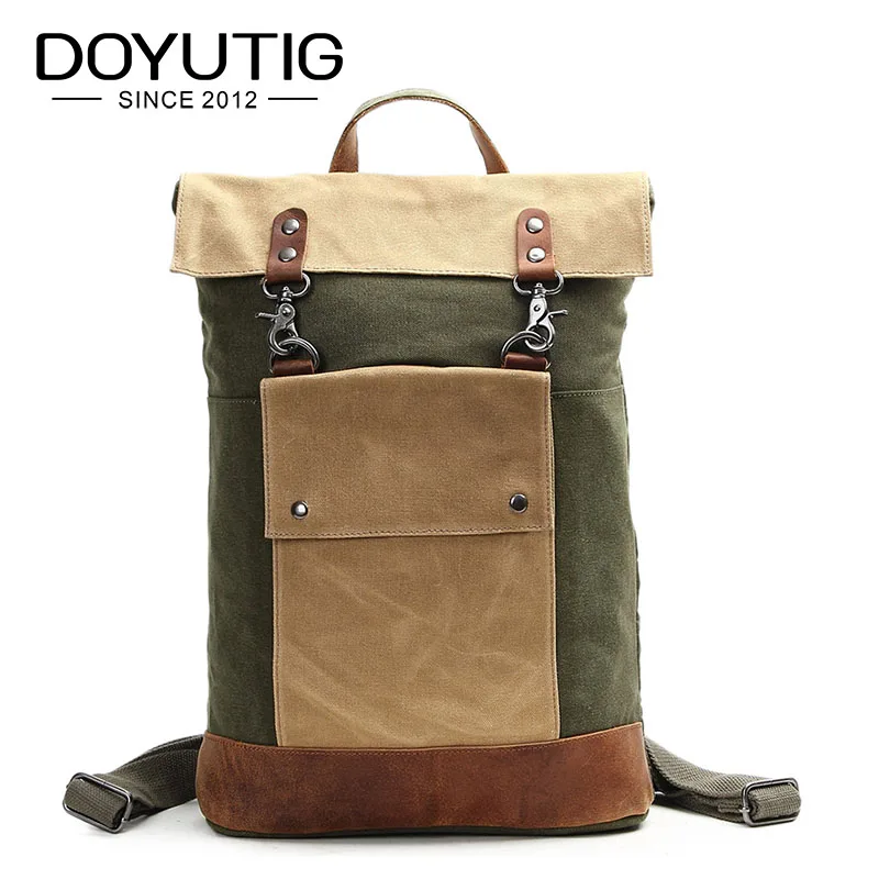 Hot Sale Men Real Crazy Horse Leather Canvas Backpack Boy Vintage Thick Canvas School Backpack Shoulder Bag Casual Rucksack H017
Hot Sale Men Real Crazy Horse Leather Canvas Backpack Boy Vintage Thick Canvas School Backpack Shoulder Bag Casual Rucksack H017
