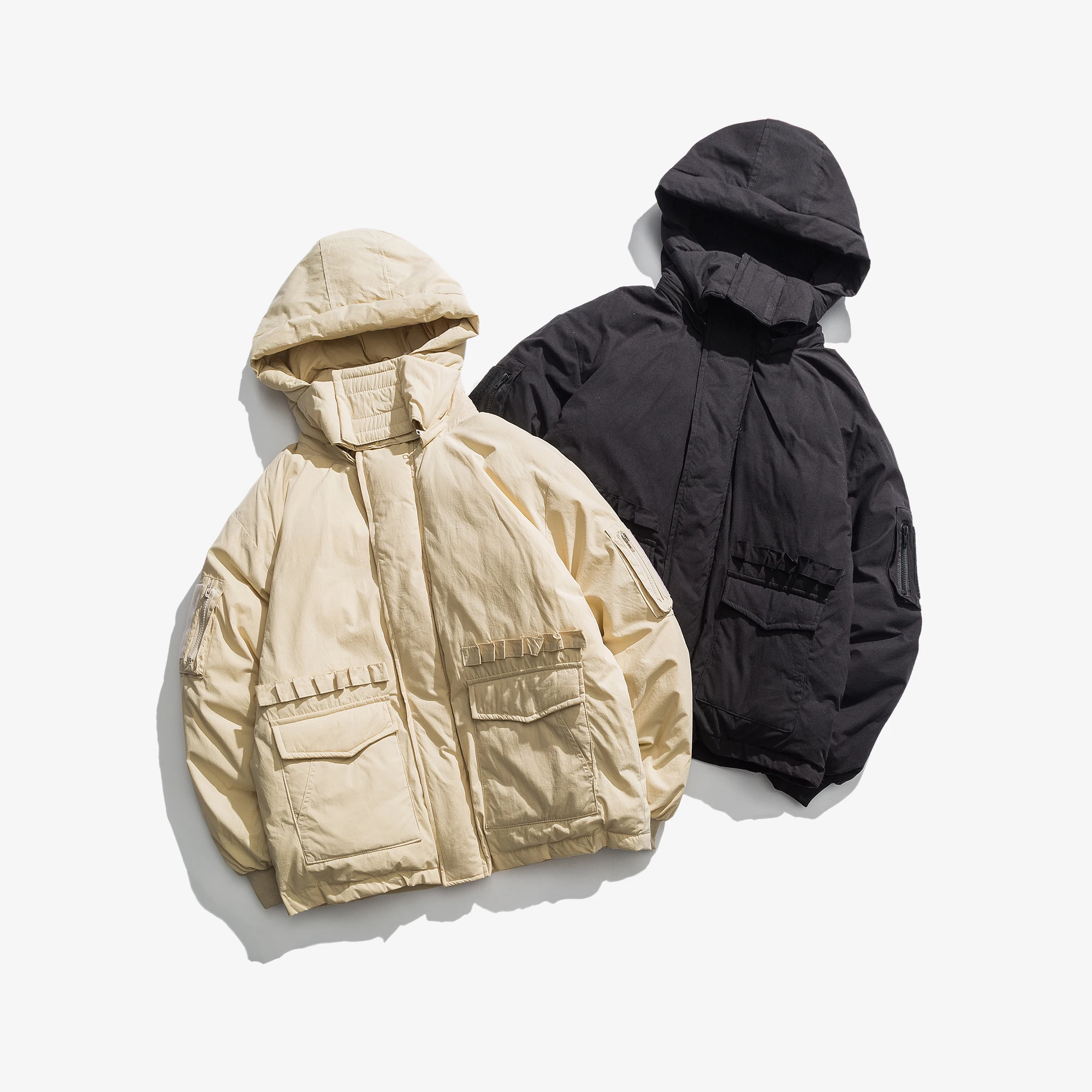Japanese Tooling Wind Street Tide Men's Cotton Coat Multi-pocket Casual Hooded Warm Jacket Color Black/Khaki
Japanese Tooling Wind Street Tide Men's Cotton Coat Multi-pocket Casual Hooded Warm Jacket Color Black/Khaki