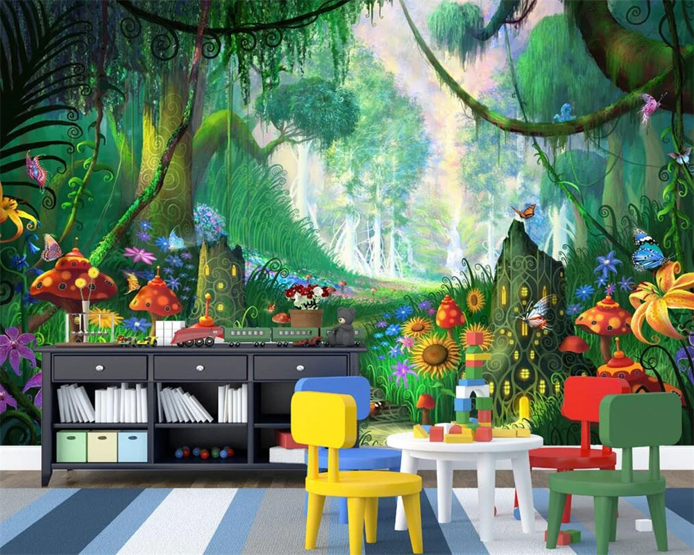 Beibehang 3d wallpaper Fashion modern cartoon dream words forest trees grass mushrooms walk path children 's house wallpaper 3d
Beibehang 3d wallpaper Fashion modern cartoon dream words forest trees grass mushrooms walk path children 's house wallpaper 3d