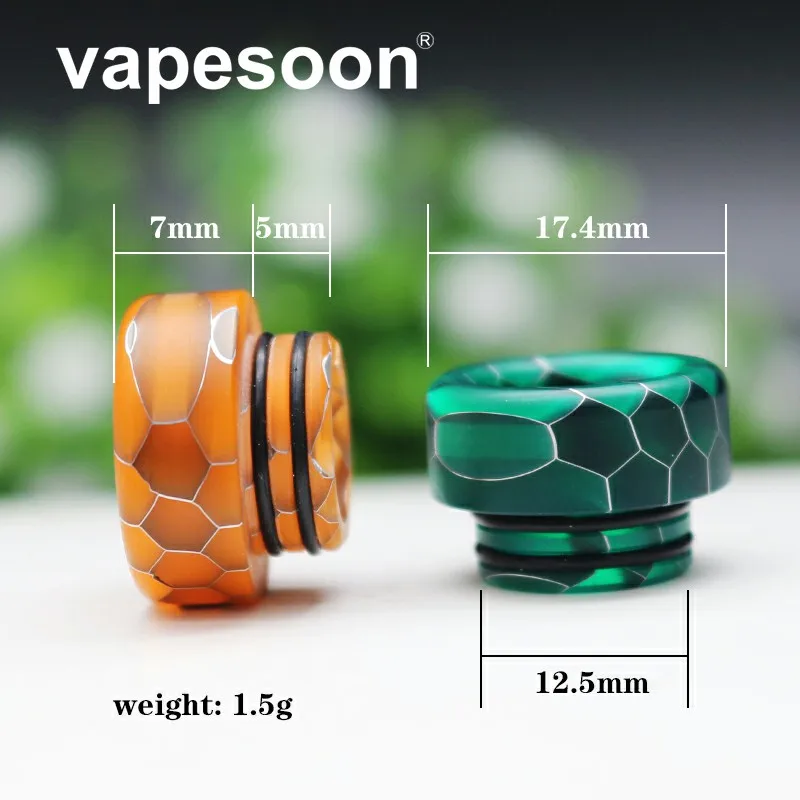 VapeSoon 810 Snake Skin Epoxy Resin Drip Tip For TFV8 TFV12 TFV8 Big Baby Reload RTA
VapeSoon 810 Snake Skin Epoxy Resin Drip Tip For TFV8 TFV12 TFV8 Big Baby Reload RTA