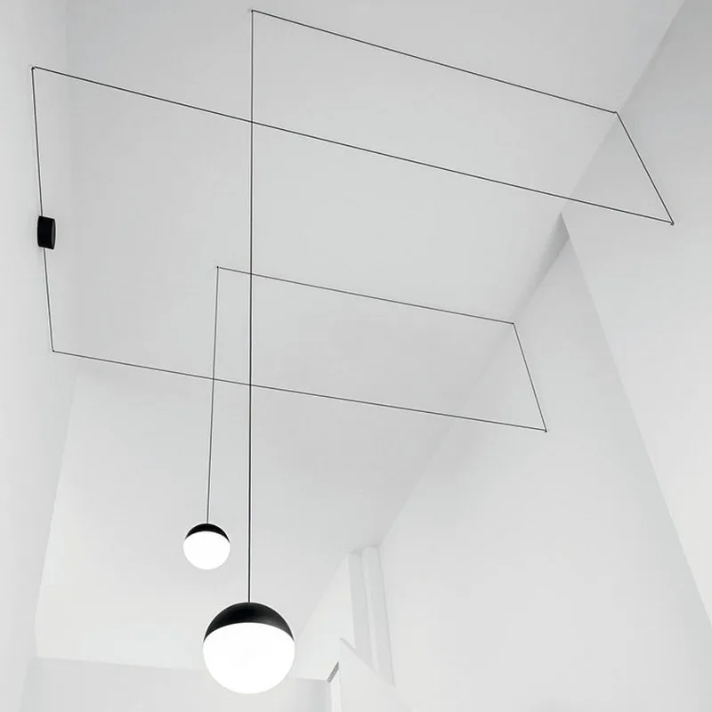 Postmodern Iron Line Pendant Lamps Nordic Living Room Bedroom Lamp Corridor Personality DIY Decor Glass Pendant Lights Fixtures
Postmodern Iron Line Pendant Lamps Nordic Living Room Bedroom Lamp Corridor Personality DIY Decor Glass Pendant Lights Fixtures