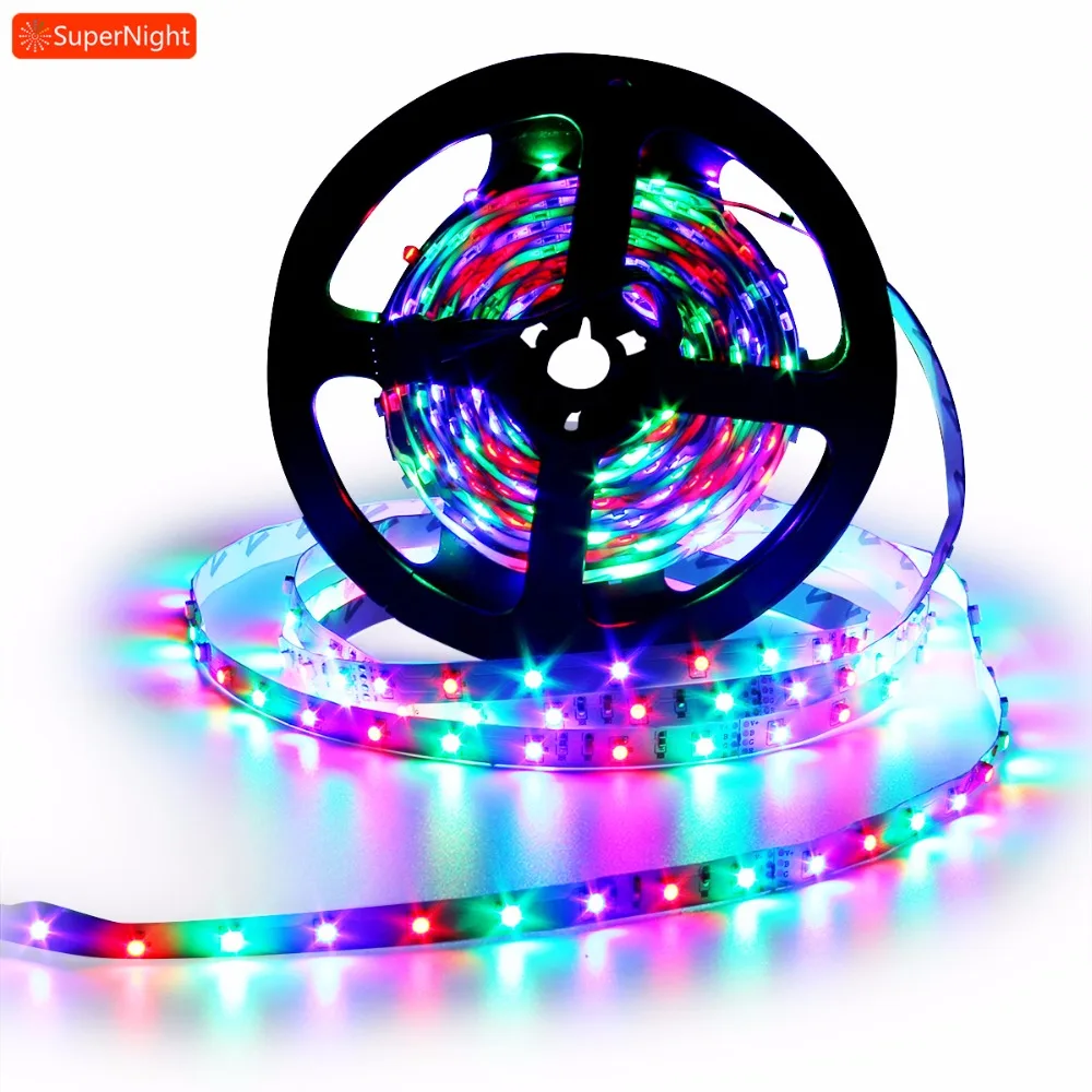 Dreamcolor RGB Светодиодные ленты светильник s SMD 3528 5 м 300 светодиодов DC 12V гибкие