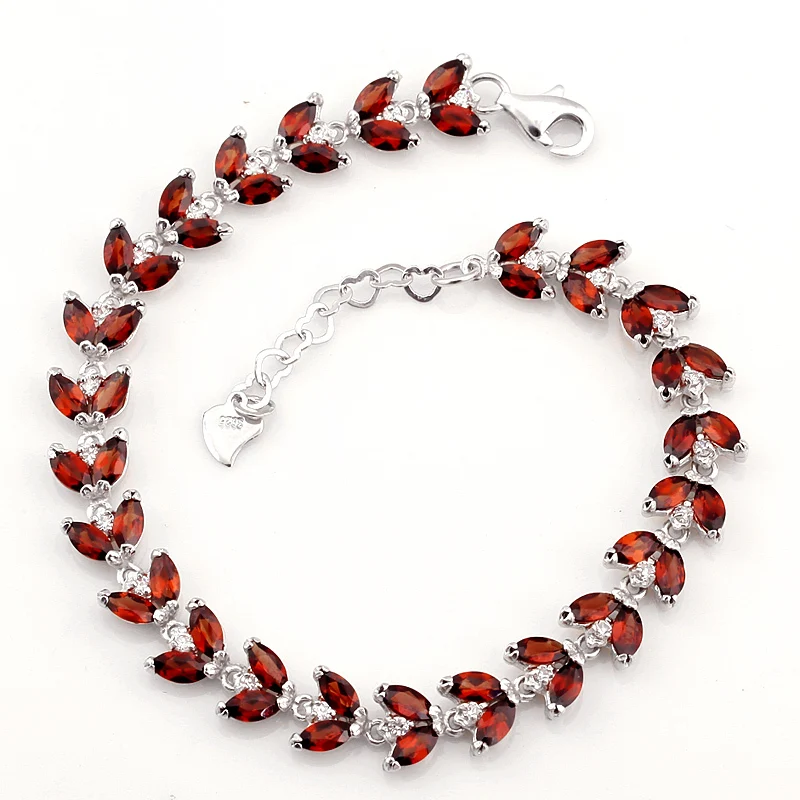 Natural Garnet Bracelet 925 Sterling silver Woman Fine Elegant Red Gem Jewelry Girl Birthstone Valentine Gift sb0052g
Natural Garnet Bracelet 925 Sterling silver Woman Fine Elegant Red Gem Jewelry Girl Birthstone Valentine Gift sb0052g