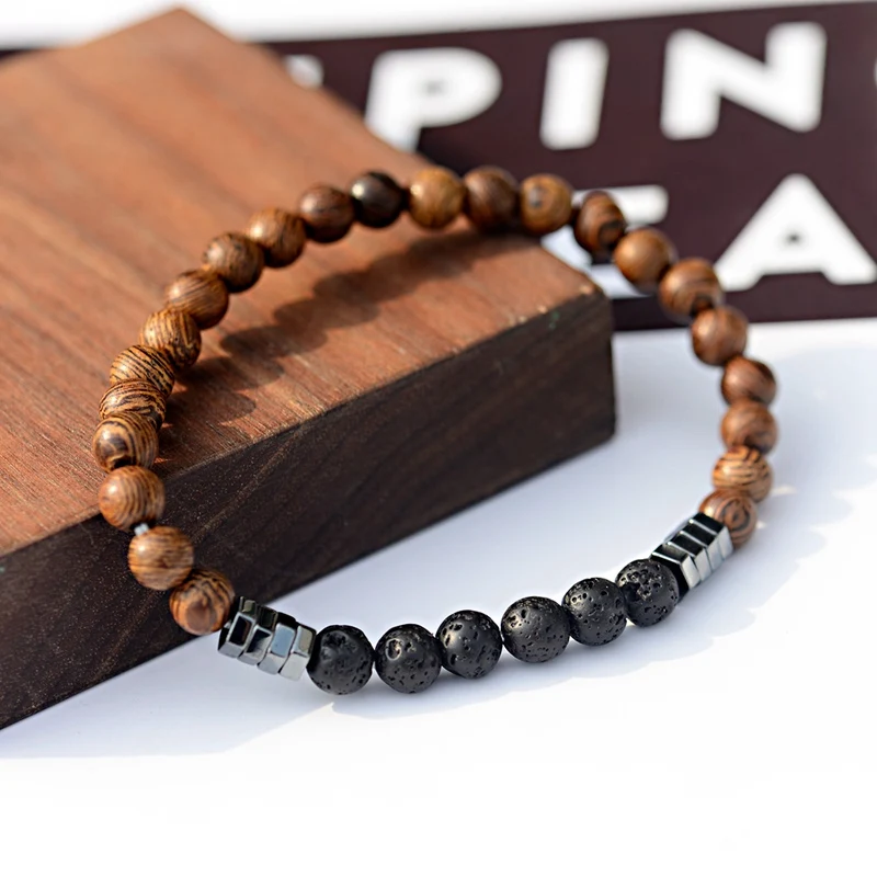 2020 Classic Women 6MM Natural Wood Beads Bracelet Men Ethnic Hematite Lava Stone Bracelet Homme Prayer Jewelry Yoga Bracelet
2020 Classic Women 6MM Natural Wood Beads Bracelet Men Ethnic Hematite Lava Stone Bracelet Homme Prayer Jewelry Yoga Bracelet