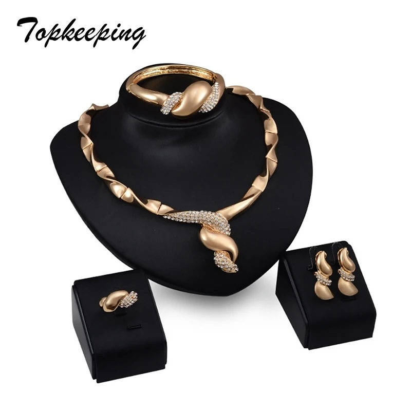 Topkeeping Brand Collar Kit Love Gold Filled Pendant Design Austrian Crystal Necklace Bracelet Ring Earrings 4PCs Jewelry Set
Topkeeping Brand Collar Kit Love Gold Filled Pendant Design Austrian Crystal Necklace Bracelet Ring Earrings 4PCs Jewelry Set