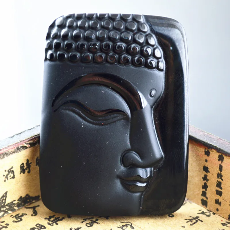 Tathagata Buddha Face Head Carved Natural Black Obsidian Stone Pendants Buddhist Talismanic Jewelry 5pc/lot
Tathagata Buddha Face Head Carved Natural Black Obsidian Stone Pendants Buddhist Talismanic Jewelry 5pc/lot