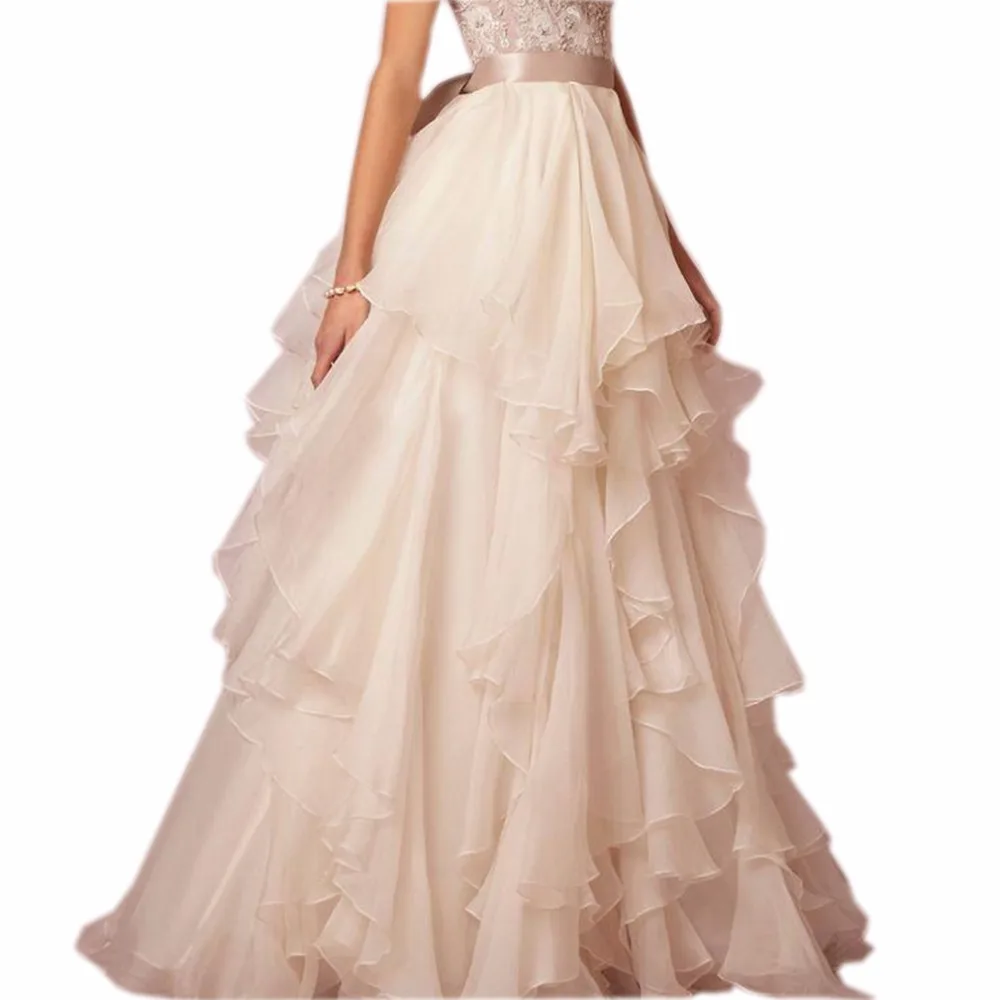 Chiffon Tiered Long Skirts For Women Custom Made Women Skirt Floor Length Ribbon Sash Skirt For Bridal 2016 High Quality
Chiffon Tiered Long Skirts For Women Custom Made Women Skirt Floor Length Ribbon Sash Skirt For Bridal 2016 High Quality