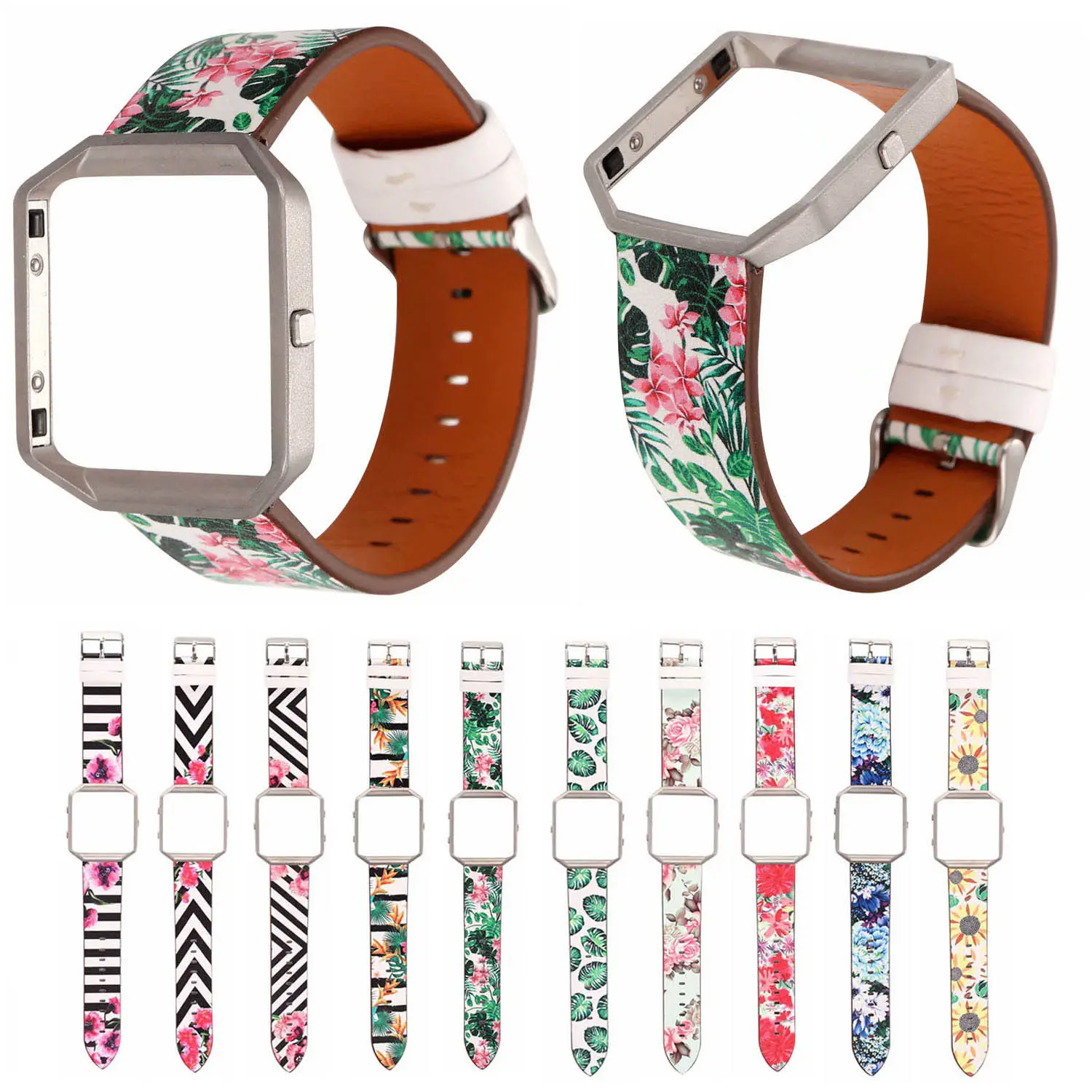 Metal Cover Colorful Replacement Stripes Leave Flamingos Leather Strap Flower Watch Band for Fitbit Blaze
Metal Cover Colorful Replacement Stripes Leave Flamingos Leather Strap Flower Watch Band for Fitbit Blaze