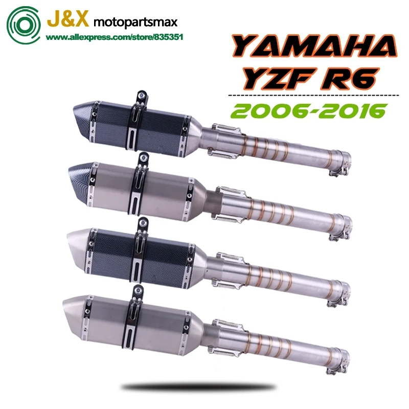Модифицированный глушитель выхлопных газов YZF R6 для мотоцикла, средний глушитель, передняя головка, полная система для YAMAHA YZF-R6 R6 2006-2016
Модифицированный глушитель выхлопных газов YZF R6 для мотоцикла, средний глушитель, передняя головка, полная система для YAMAHA YZF-R6 R6 2006-2016