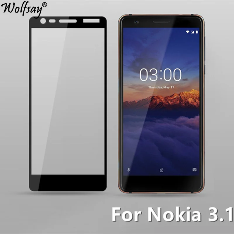 sFor Nokia 3.1 Tempered Glass Full Cover Screen Protector For Nokia 3.1 Glass Color Anti-Explosion Protective Glass For Nokia3.1
sFor Nokia 3.1 Tempered Glass Full Cover Screen Protector For Nokia 3.1 Glass Color Anti-Explosion Protective Glass For Nokia3.1