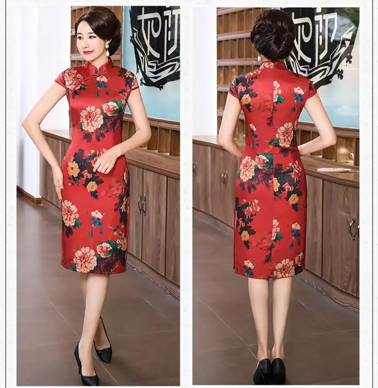 Knee Length Cheongsam Vintage Chinese Mandarin Collar Dress 2019 New Womens Summer Rayon Qipao Slim Party Dresses Vestido S-3XL
Knee Length Cheongsam Vintage Chinese Mandarin Collar Dress 2019 New Womens Summer Rayon Qipao Slim Party Dresses Vestido S-3XL