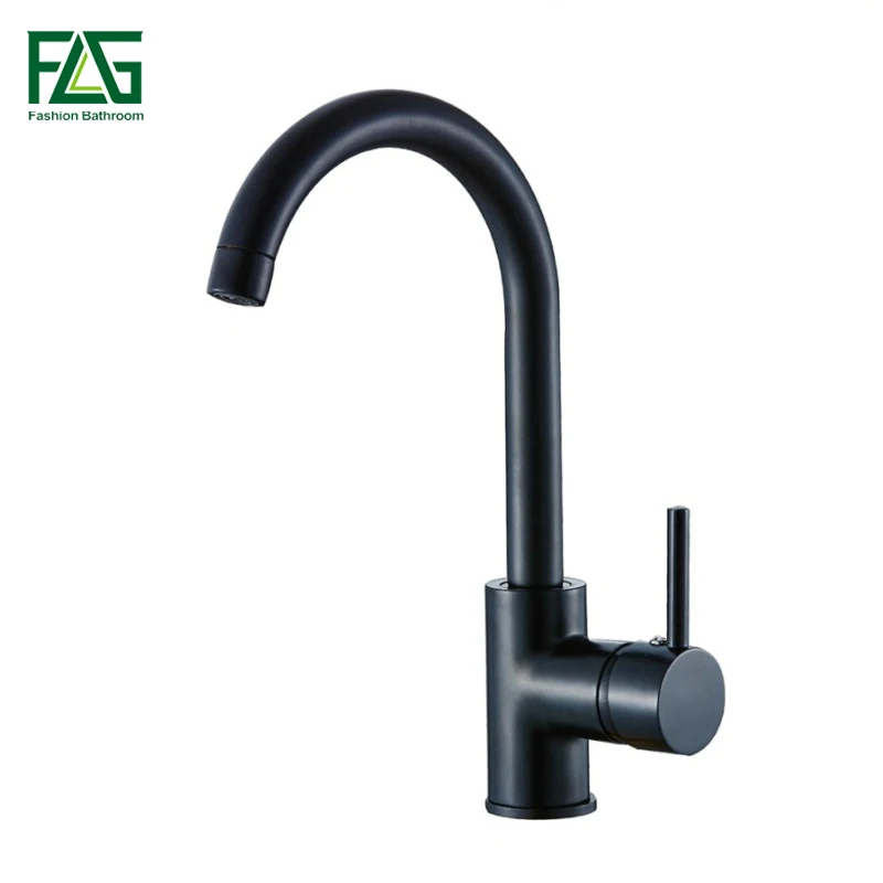 FLG Basin Faucet Black Deck Mounted 360 Degree Swivel Vegetables Basin Sink Tap Cold Hot Single Lever Kitchen Sink Mixer 169-33B
FLG Basin Faucet Black Deck Mounted 360 Degree Swivel Vegetables Basin Sink Tap Cold Hot Single Lever Kitchen Sink Mixer 169-33B