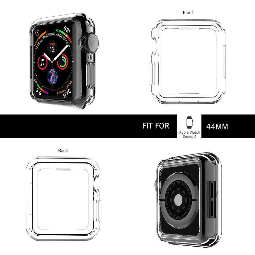 Ультра-тонкий мягкий чехол из ТПУ для Apple Watch серии 4 44 мм 40 с полным покрытием