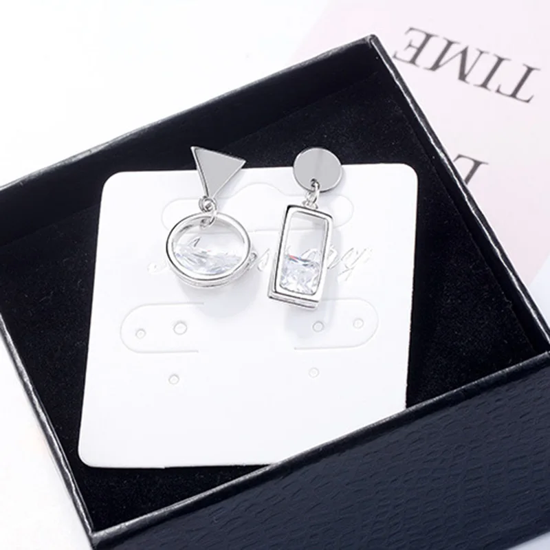 XIYANIKE 925 Sterling Silver Earrings Spring Water Pistol Sliver Color Circle Square Asymmetrical Earring For Women Gift wedding
XIYANIKE 925 Sterling Silver Earrings Spring Water Pistol Sliver Color Circle Square Asymmetrical Earring For Women Gift wedding