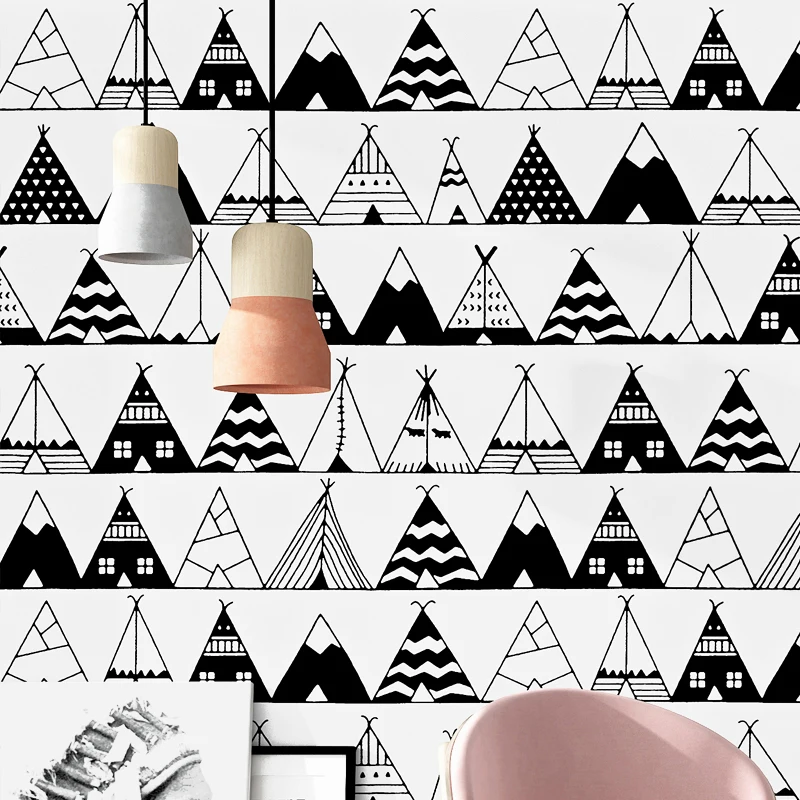 Nordic black triangle wallpaper modern minimalist Geometric living room wallpaper children's room papel de parede
Nordic black triangle wallpaper modern minimalist Geometric living room wallpaper children's room papel de parede