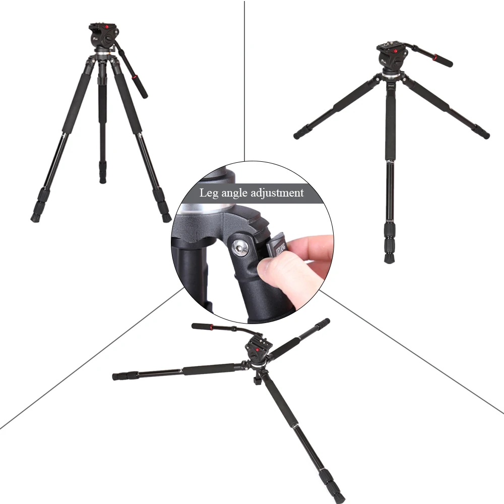 Pro Aluminum Tripod with Fluid Drag Head Padded Bag Portable Flexible Tripod For Camera DSLR Cannon Nikon Video Camera JY0509A
Pro Aluminum Tripod with Fluid Drag Head Padded Bag Portable Flexible Tripod For Camera DSLR Cannon Nikon Video Camera JY0509A