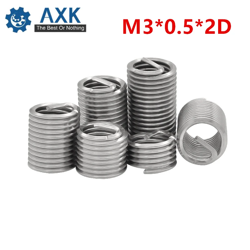 100pcs M3*0.5*2D Wire Thread Insert Stainless Steel 304 Wire Screw Sleeve, M3 Screw Bushing Helicoil Wire Thread Repair Inserts
100pcs M3*0.5*2D Wire Thread Insert Stainless Steel 304 Wire Screw Sleeve, M3 Screw Bushing Helicoil Wire Thread Repair Inserts