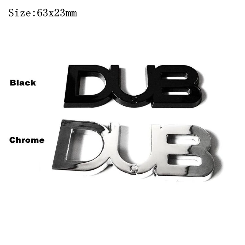 ABS пластик 3D маленький размер Dub задние автомобильные наклейки эмблемы