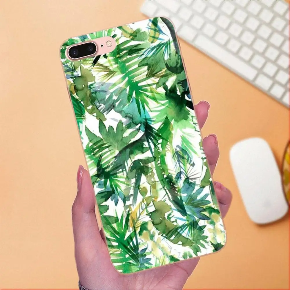 Tropical Plants Cactus Banana Leaves For Galaxy Grand Alpha G850 Core2 Prime S2 I9082 A3 A5 A7 On5 On7 2015 2016 2017 | Мобильные