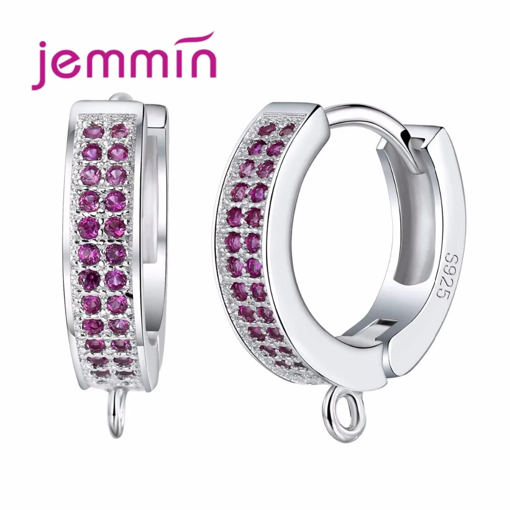 10PCS/Lot 925 Sterling Silver Jewelry Hoop Earrings Micro Purple CZ Crystal Pave for Women DIY Jewelry Findings Earrings
10PCS/Lot 925 Sterling Silver Jewelry Hoop Earrings Micro Purple CZ Crystal Pave for Women DIY Jewelry Findings Earrings