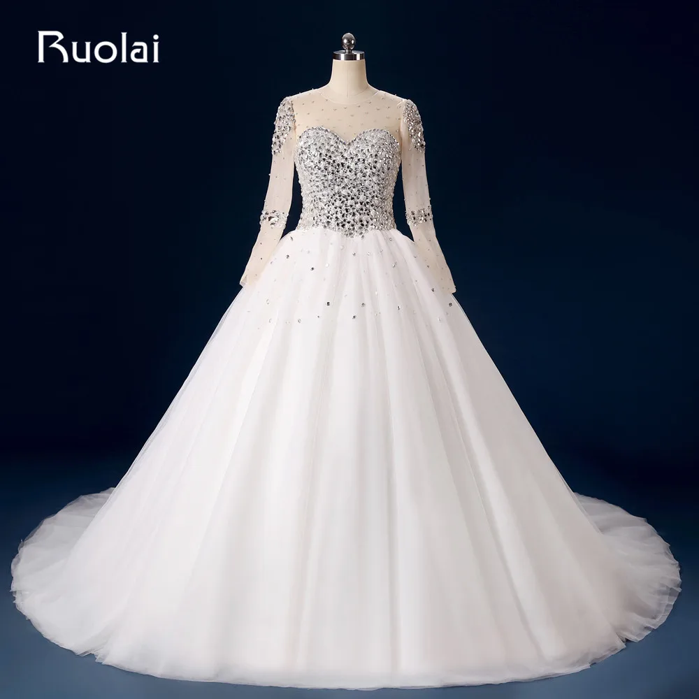 Hot selling Real Photo Dubai Arabic Scoop Tulle Long Sleeves Crystal Beaded Bodice Ball Gown Wedding Dresses Bridal Gown FW25
Hot selling Real Photo Dubai Arabic Scoop Tulle Long Sleeves Crystal Beaded Bodice Ball Gown Wedding Dresses Bridal Gown FW25