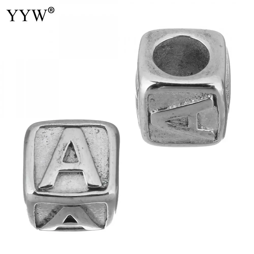 Аксессуары для украшения YYW бусины алфавита 1 шт. 8 мм Европейские Бусины Из
