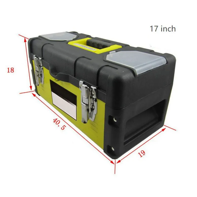 Large stainless steel + ABS Plastic toolbox Portable household maintenance electrician Tool Box Hardware Containers Car Repair
Large stainless steel + ABS Plastic toolbox Portable household maintenance electrician Tool Box Hardware Containers Car Repair