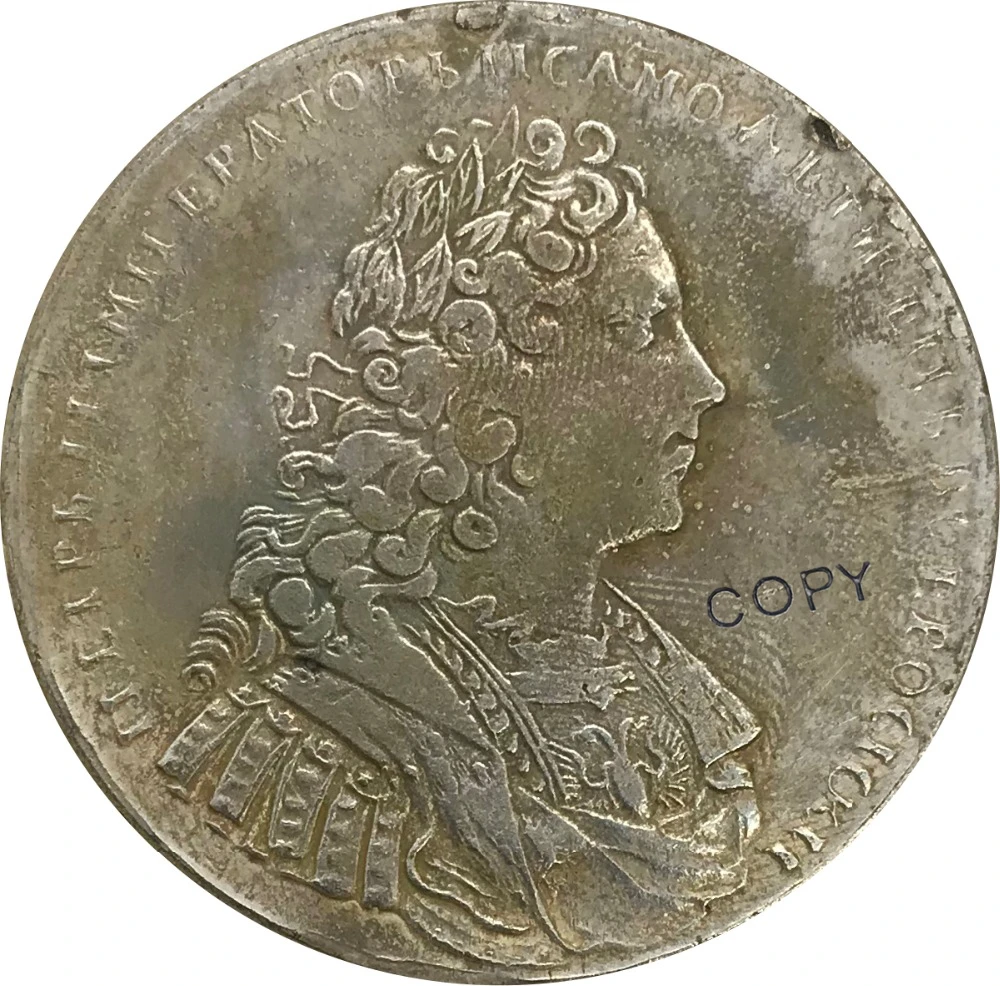 Копия монеты 1729, Россия, 1 рубль, Петр II, предметы коллекционирования из мельхиора, покрытые серебром
Копия монеты 1729, Россия, 1 рубль, Петр II, предметы коллекционирования из мельхиора, покрытые серебром