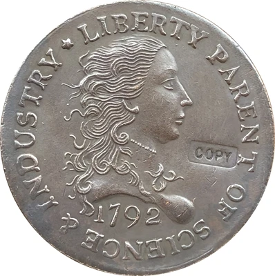 Оптовая продажа 1792 Г. крупногабаритная Березовая цента с ободком копия монет 100%