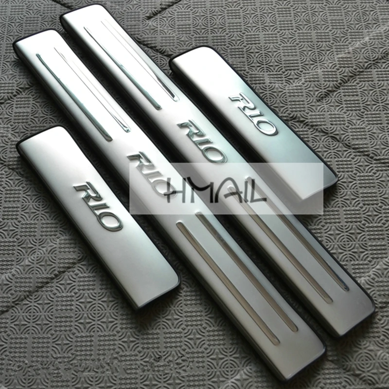stainless steel door sill strip for KIA RIO Exterior car-styling welcome pedal Scuff Plate cover Threshold Trim car body sticker
stainless steel door sill strip for KIA RIO Exterior car-styling welcome pedal Scuff Plate cover Threshold Trim car body sticker