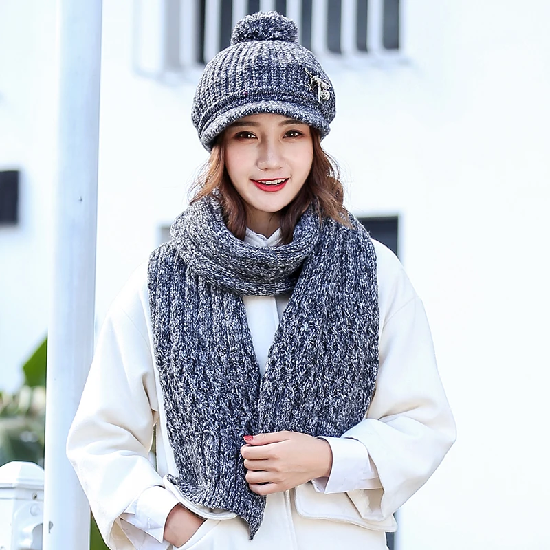 Autumn and Winter Wool Hat Scarf Two-piece Thick Warm Knit Hat Collar Combination Cold Neck
Autumn and Winter Wool Hat Scarf Two-piece Thick Warm Knit Hat Collar Combination Cold Neck