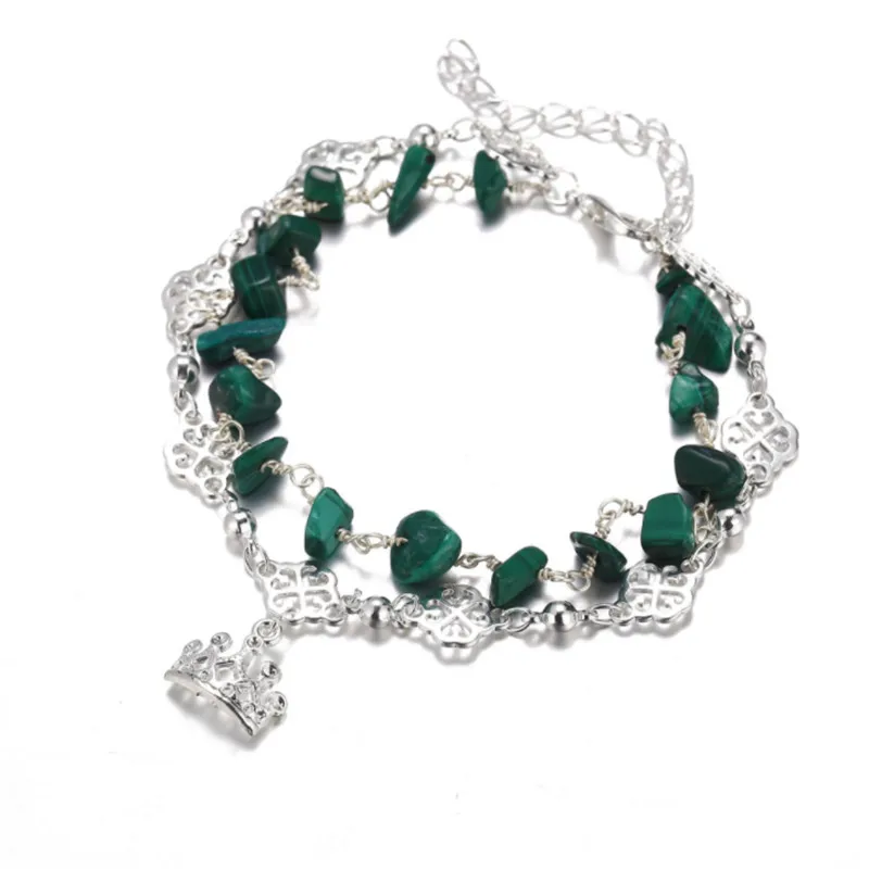 2019 Crown Elephant Pendant Vintage Anklet Multilayer Green Stone Anklet For Women Girl Charm Chain Foot Jewelry Wholesale
2019 Crown Elephant Pendant Vintage Anklet Multilayer Green Stone Anklet For Women Girl Charm Chain Foot Jewelry Wholesale